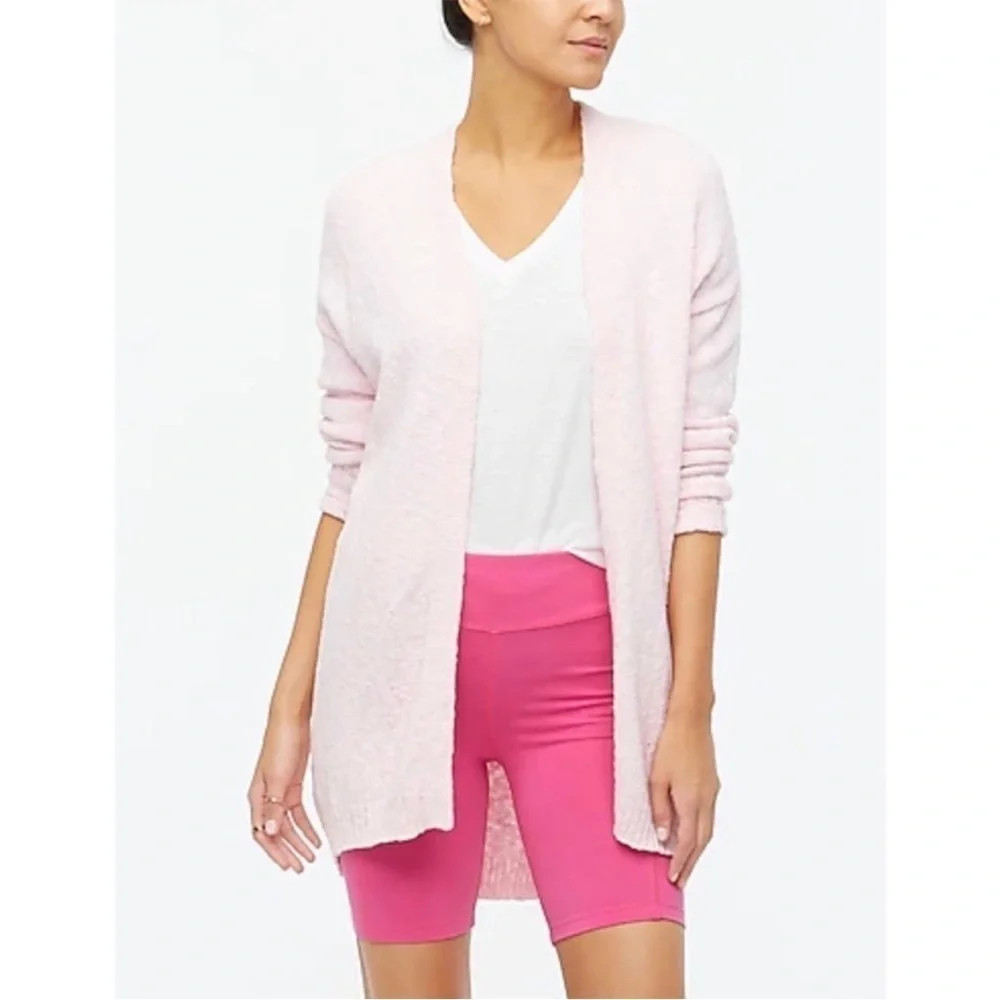 J.Crew Slub cotton-blend open cardigan sweater sz medium